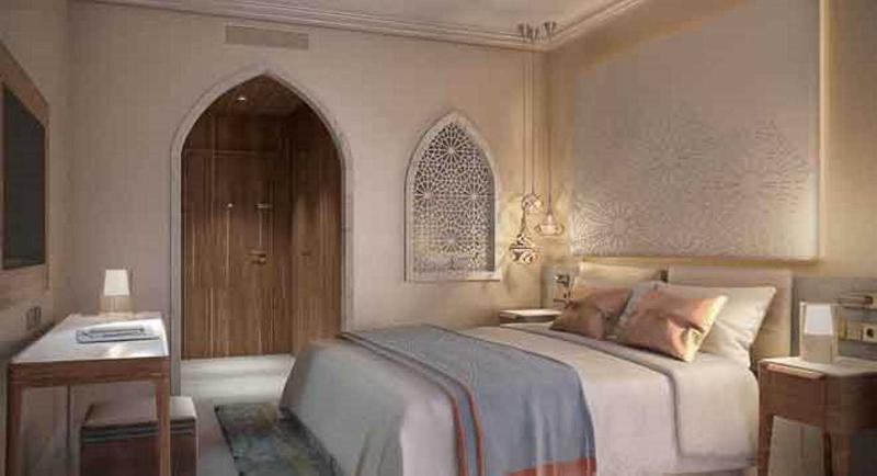 Sheraton Makkah Jabal Al Kaaba Hotel Mekka Exteriér fotografie A bedroom at the hotel